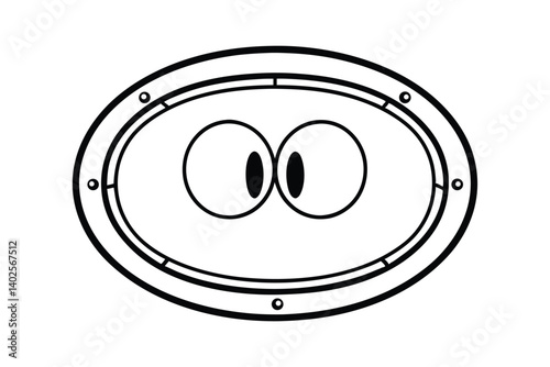 Oval Speaker Design, Dual Woofer, Audio System, Car Stereo, Sound, Music, Technology, Illustration, 