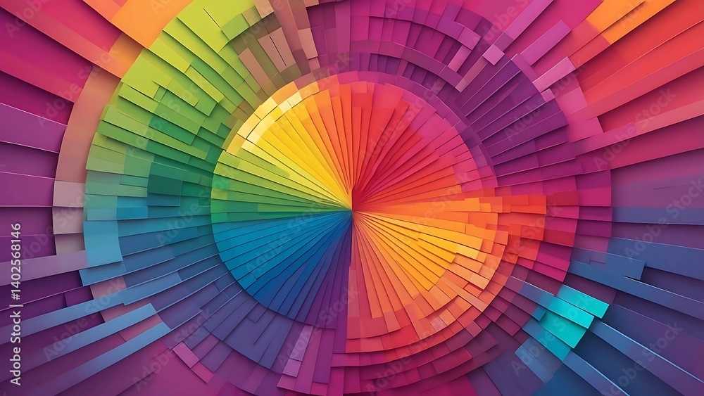 Image is an abstract digital artwork featuring a radial gradient design. The layout is circular, with a central point from which colors radiate outward in a smooth transition. Image is an abstract digital artwork featuring a radial gradient design. The layout is circular, with a central point from which colors radiate outward in a smooth transition.