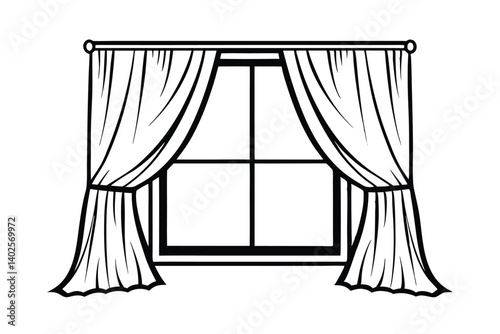 Classic Window Drapery Design Elegant Curtains and Rod