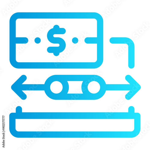 icon online banking with style gradient
