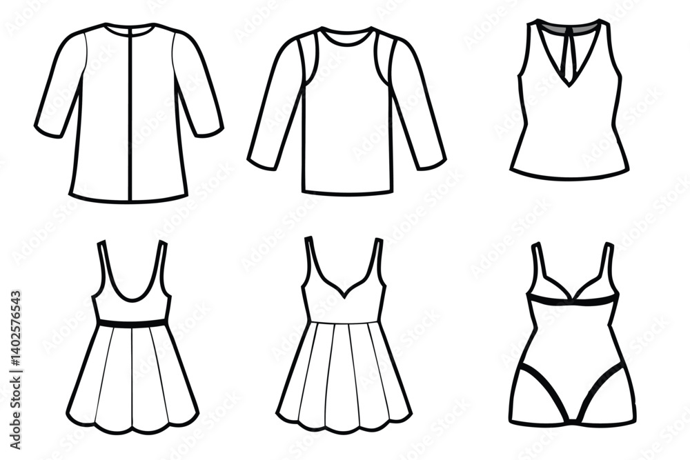 empire waist line art chic fashion sketch drawing