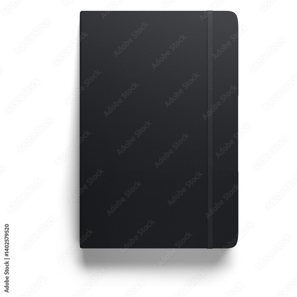 A sleek black notebook designed for note-taking and organization. A sleek black notebook designed for note-taking and organization.