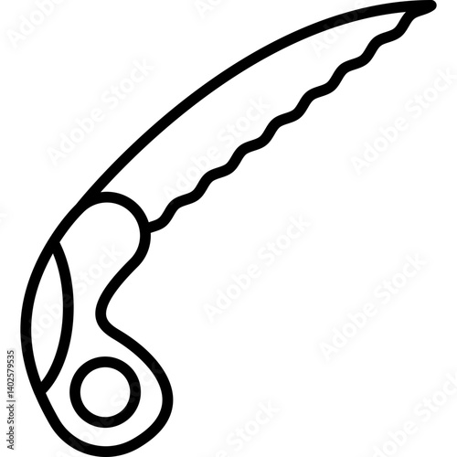 Pruning Saw Icon Vector Element