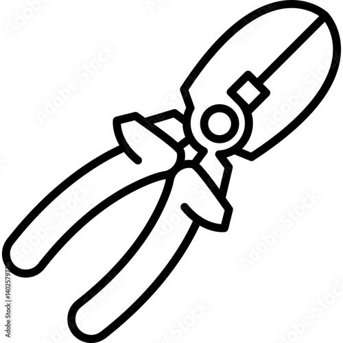 Diagonal Pliers Icon Vector Element