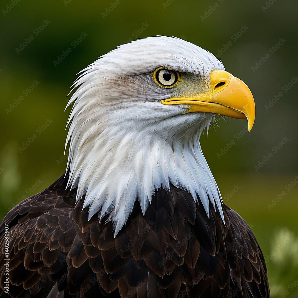 Obraz premium Bald Eagle image, AI Generator. 