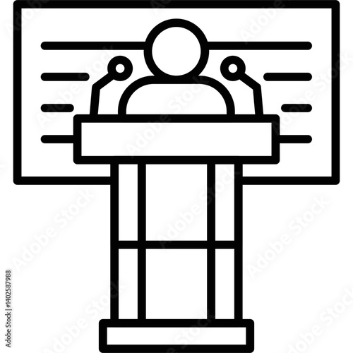Demonstrator Icon Vector Element
