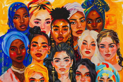 Artist capturing the beauty of diversity, showcasing people of different ethnicities, cultures, and backgrounds, celebrating uniqueness and fostering inclusion