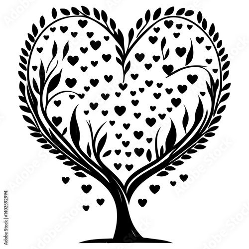 Heartfelt Arbor: Tree of Love and Affection Art