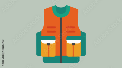 LoadBearing Vest An illustration of a loadbearing vest designed for individuals who may have difficulty carrying traditional backpacks with pockets for storing essential hiking photo