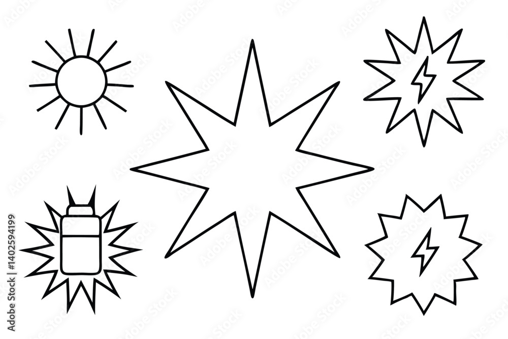 Fototapeta premium energysnap boost line art power energy focus