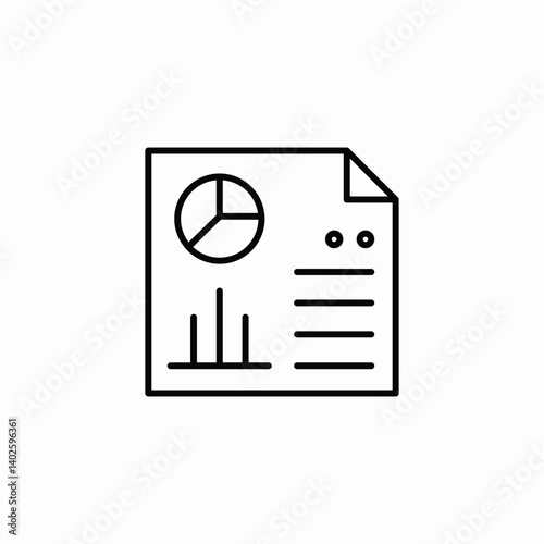 statistic documents icon sign vector