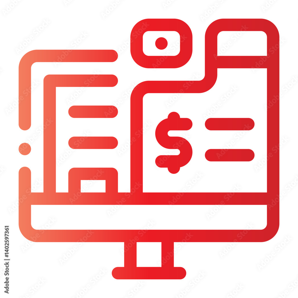 dollar, gradient icon dollar, gradient icon