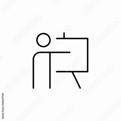 whiteboard presentation icon sign vector