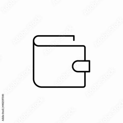 wrap wallet icon sign vector