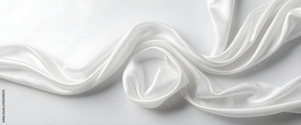 Obraz premium White Silk Fabric Drape