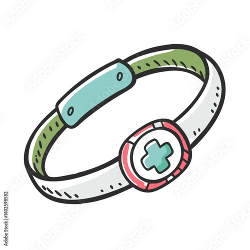 medical id bracelet icon, medical id bracelet vector illustration-simple illustration of medical id bracelet, perfect for medical id bracelet logos and icons