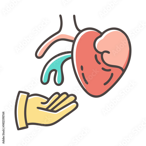 organ donation icon, organ donation vector illustration-simple illustration of organ donation, perfect for organ donation logos and icons