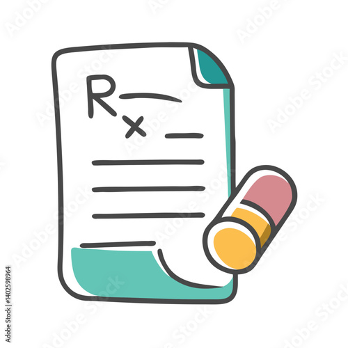 prescription icon, prescription vector illustration-simple illustration of prescription, perfect for prescription logos and icons