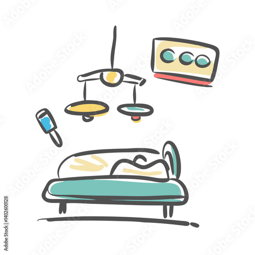 surgery room icon, surgery room vector illustration-simple illustration of surgery room, perfect for surgery room logos and icons