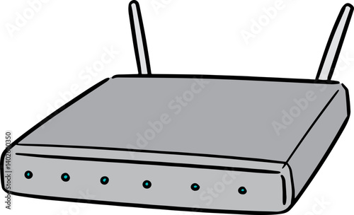 Illustration of wireless router
