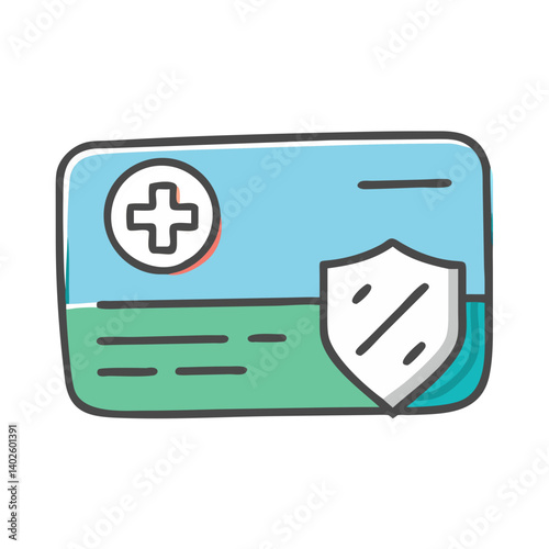 health insurance card icon, health insurance card vector illustration-simple illustration of health insurance card, perfect for health insurance card logos and icons