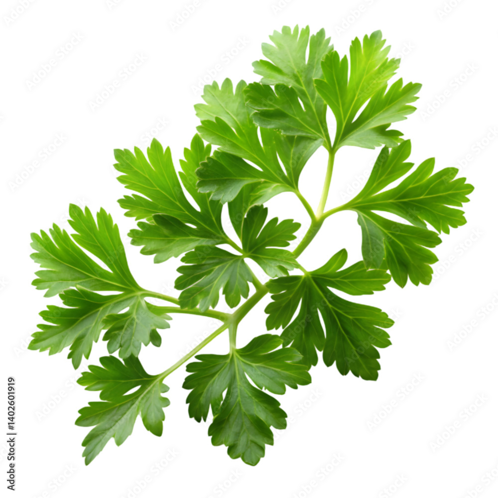 Fototapeta premium parsley leaves isolated on transparent background