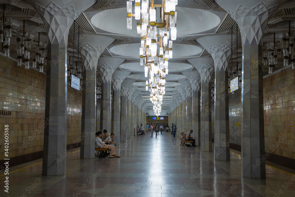 Obraz premium Underground lobby of the metro station 