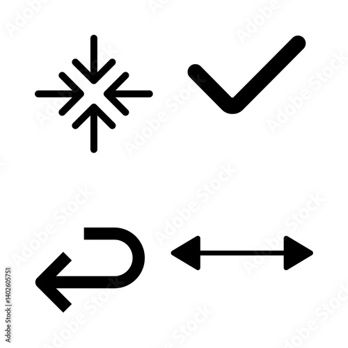 A set of arrow icons designed in letter forms, creatively representing directions using alphabetic characters. Each arrow is crafted with distinct fonts and styles, offering a unique and artistic touc