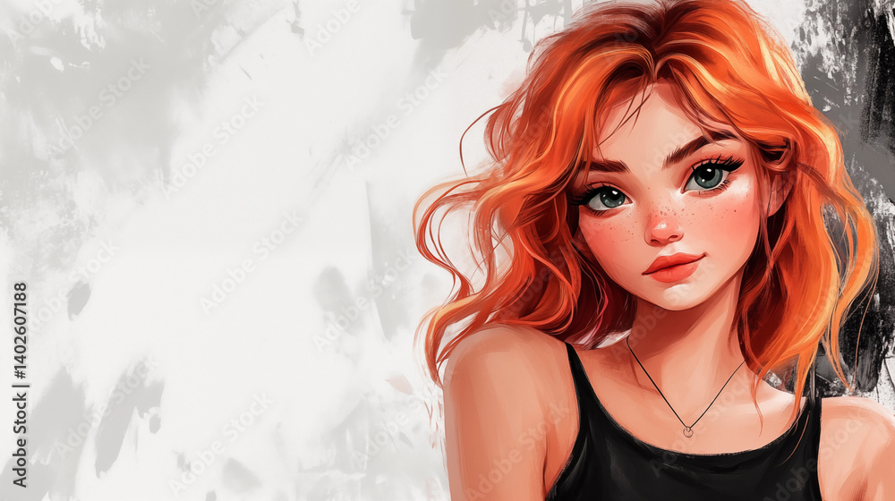 Cartoon girl illustration