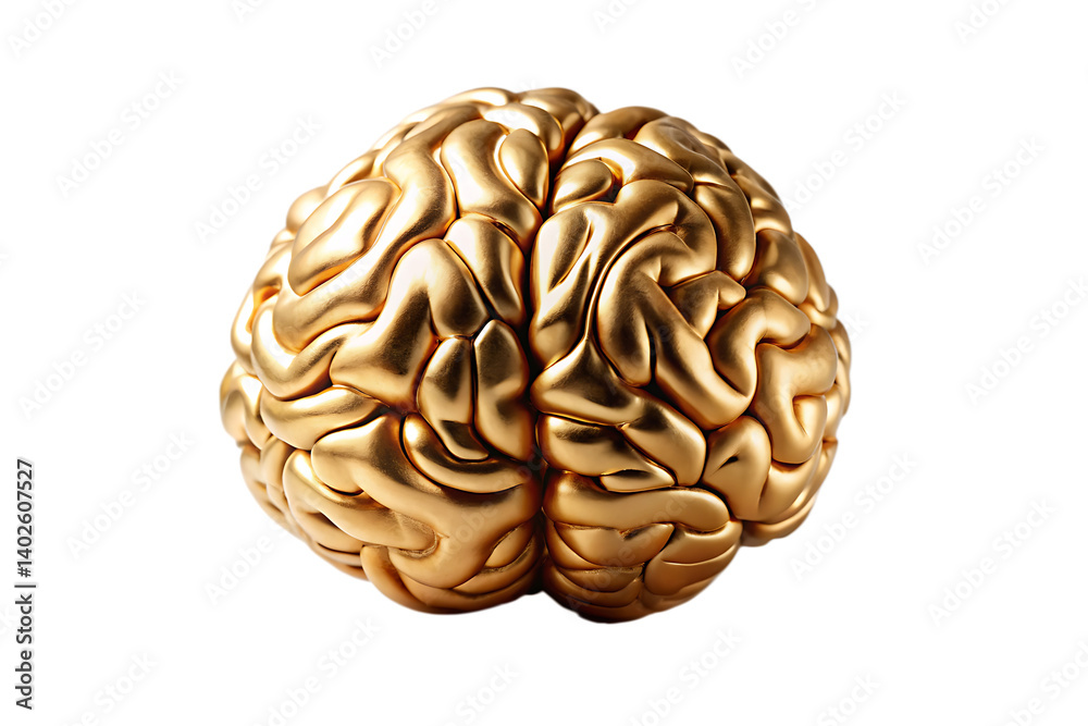 human brain isolated on white background