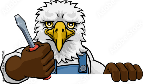 An eagle electrician, handy...
