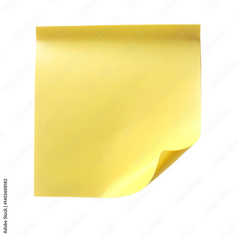 Adhesive note paper mockup isolated on transparent background. Adhesive note paper mockup isolated on transparent background.