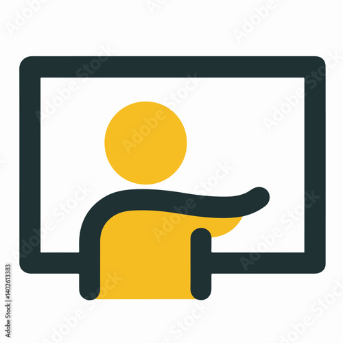 Instructor teaches presentation during training session online course