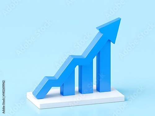 business graph with arrow