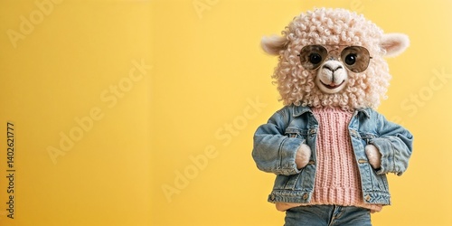 Cool Bear Wearing Sunglasses and White Hoodie on Pink Background
