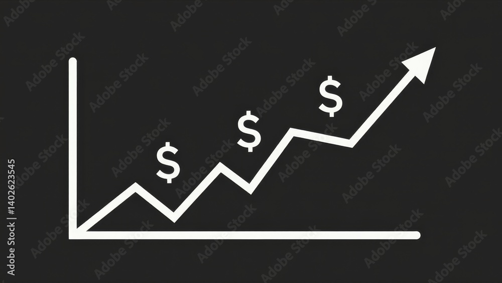 Rising Graph Showing Financial Growth Rising Graph Showing Financial Growth