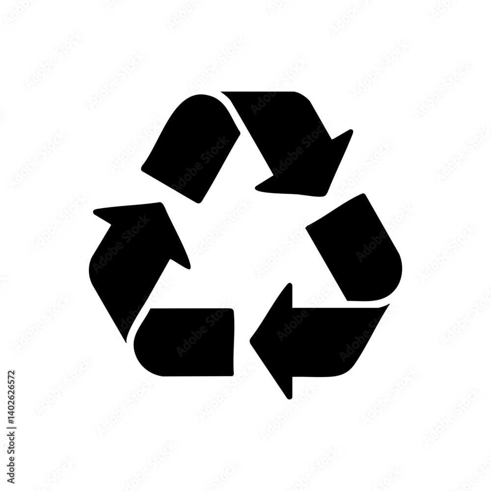 Recycle icon with circular arrows for sustainability Recycle icon with circular arrows for sustainability