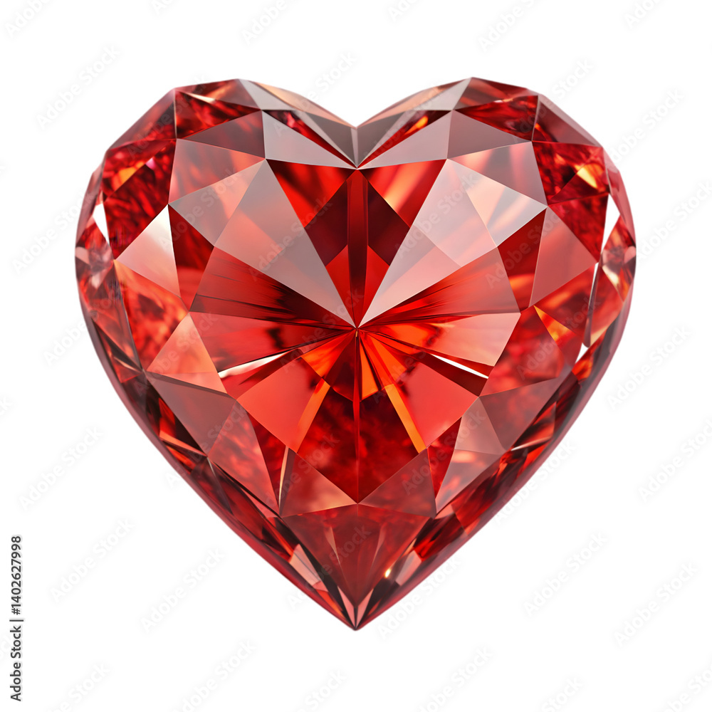 red heart shaped diamond top view isolated on transparent background red heart shaped diamond top view isolated on transparent background