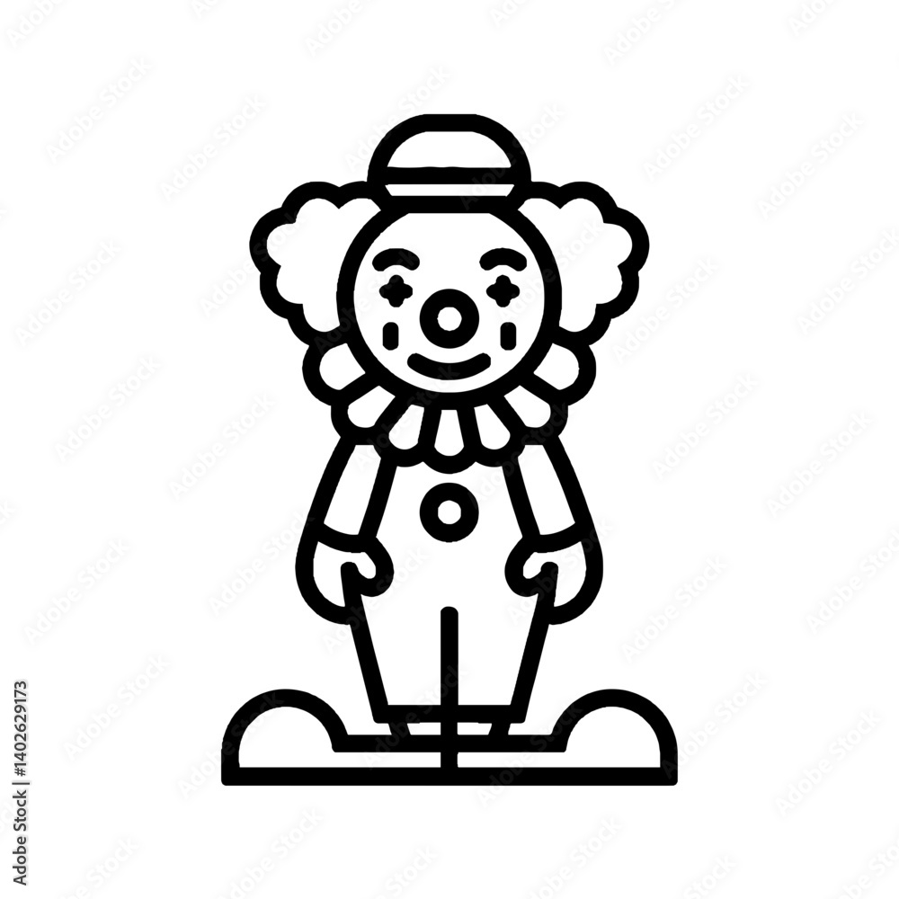 Clown Vector Icon Illustration on a transparent background, Clown Icon Clown Vector Icon Illustration on a transparent background, Clown Icon