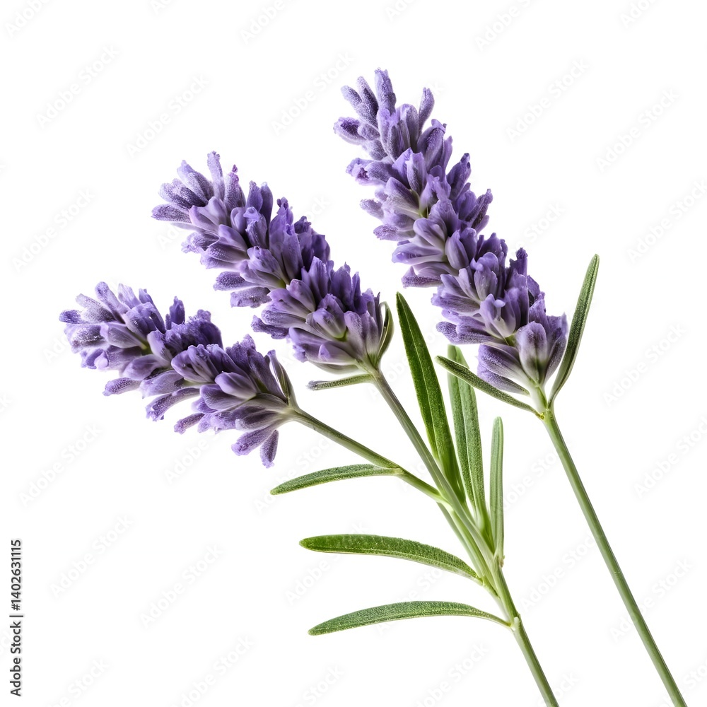 Obraz premium Lavender Sprigs Isolated on White