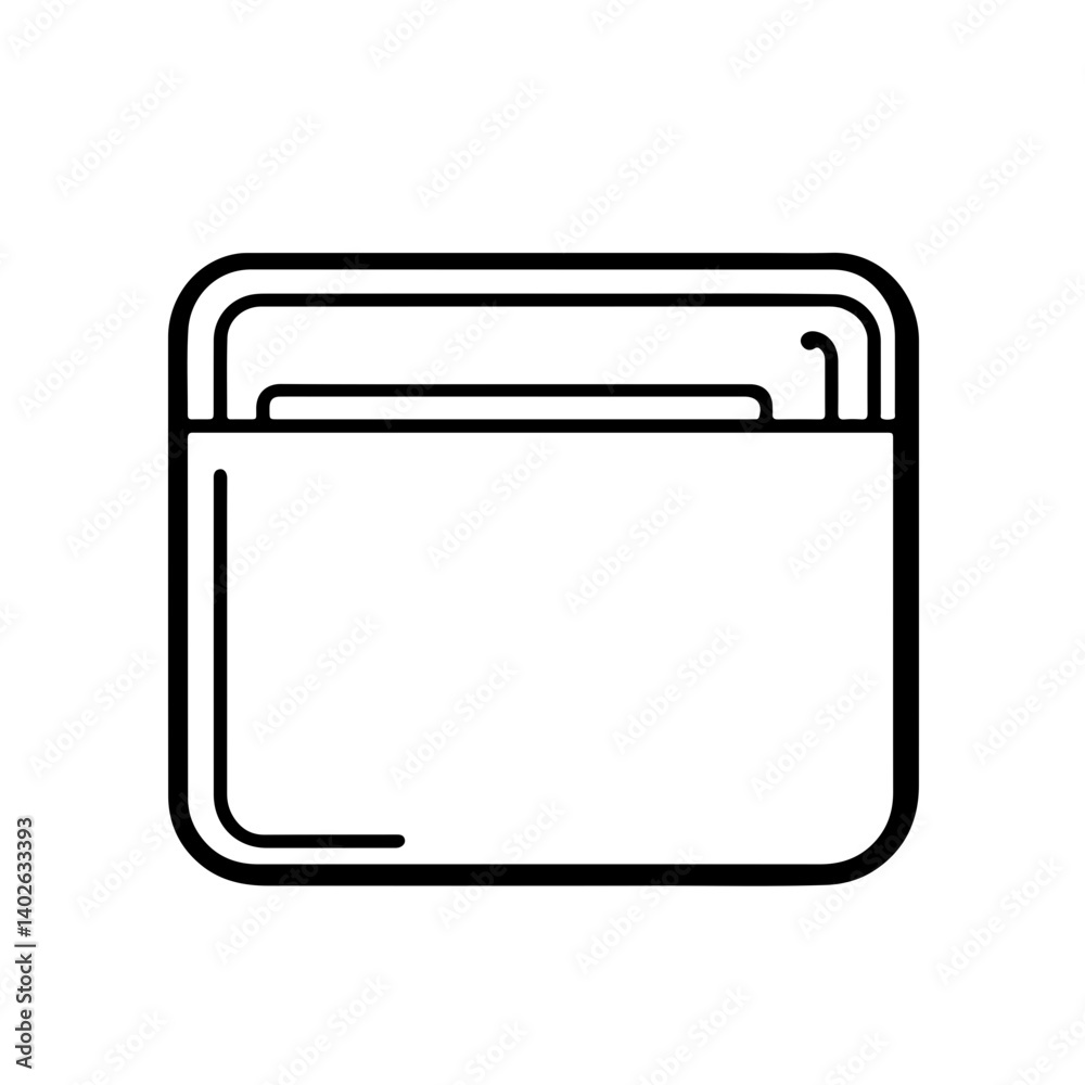 Simple Wallet Icon in Thin Line Style
Simple Wallet Icon in Thin Line Style
