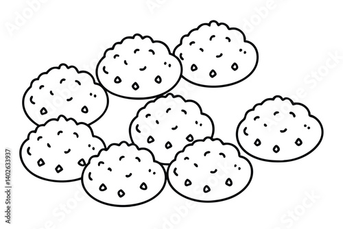 falafel line art bold falafel drawing for food branding