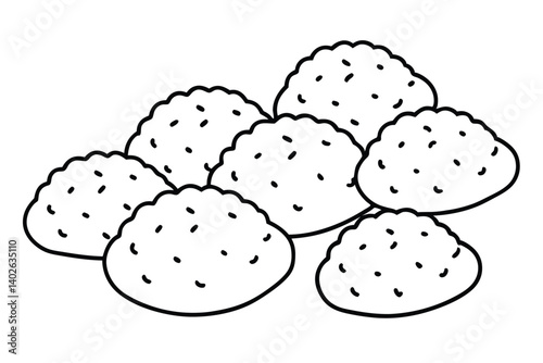 falafel line art detailed falafel logo for restaurant