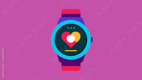 Smarch Hybrid A stylish smarch with a round face featuring heart rate readings step count and a vibrant color touchscreen along with a fitness tracking interface.