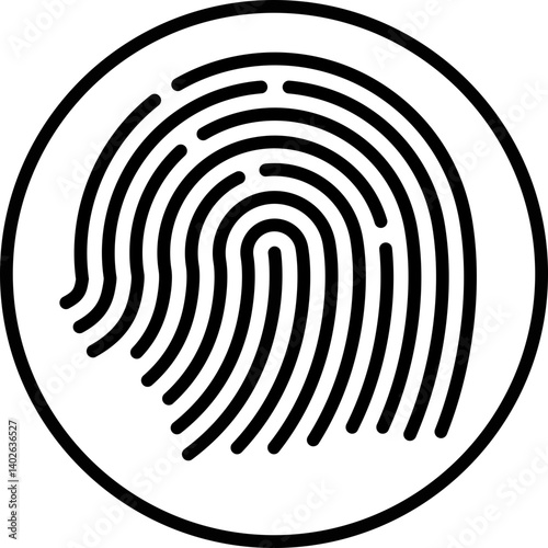 Fingerprint Icon Vector Element