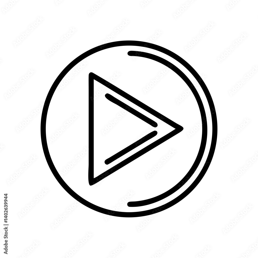 Play button illustration in minimalistic style for media playback and streaming
Play button illustration in minimalistic style for media playback and streaming