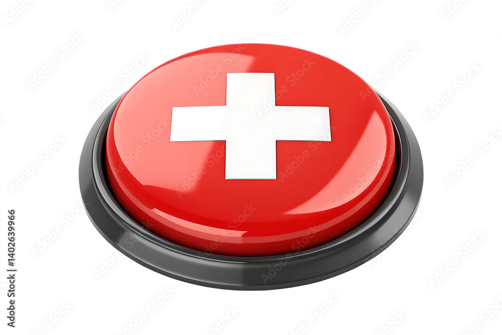 Obraz premium switzerland flag button