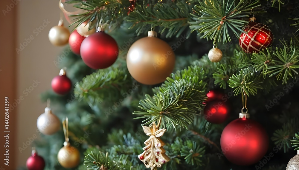 Close-up of Christmas Tree Ornaments Close-up of Christmas Tree Ornaments