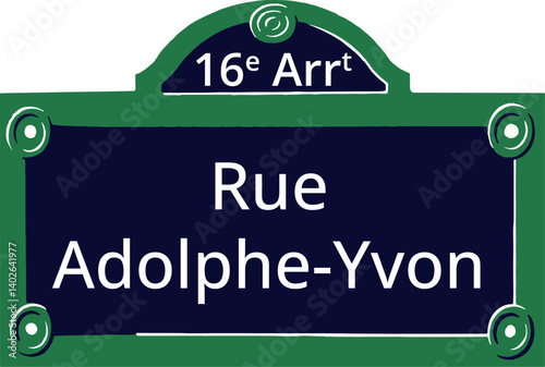 16e Arrt, Elegant Parisian Street Sign