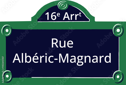 16e Arrt, Elegant Parisian Street Sign